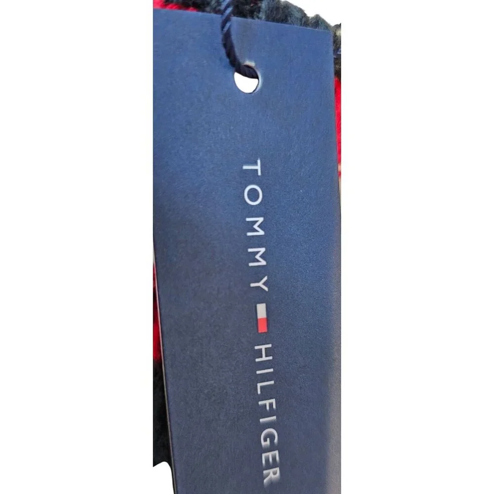 Tommy Hilfiger Acrylic Mittens Womens Blue Red White NWT Designer One Size NEW